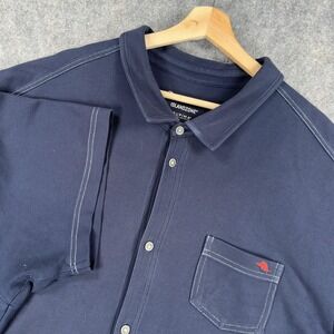 Tommy Bahama Shirt Mens 3XLB Navy IslandZone Supima Short Sleeve Button Front